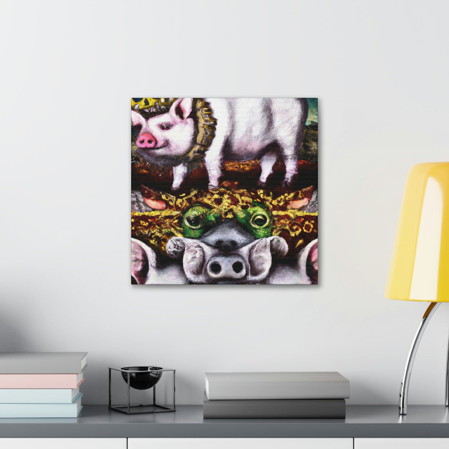 "Pigs in Baroque Style" - Canvas