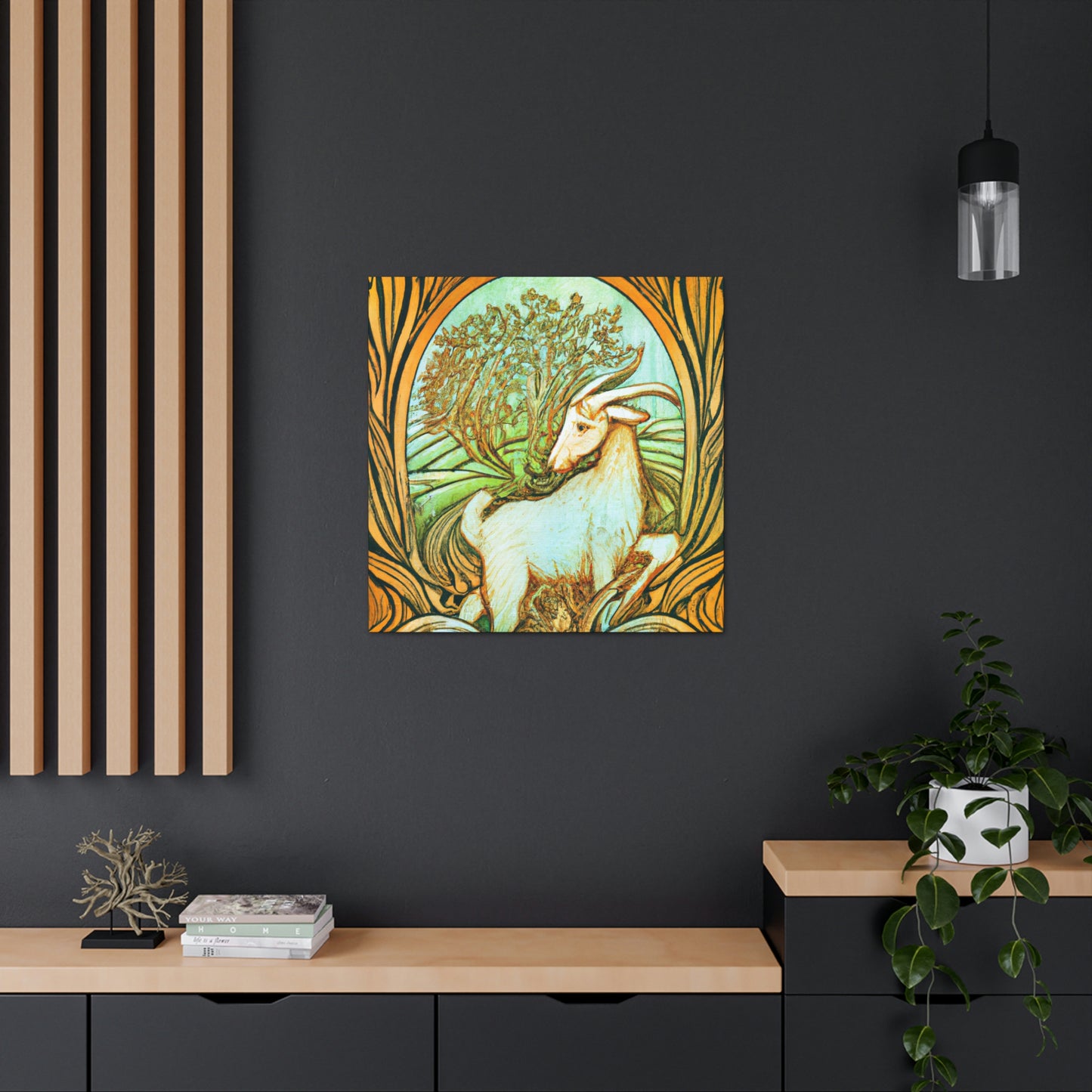 "Goat of Art Nouveau" - Canvas