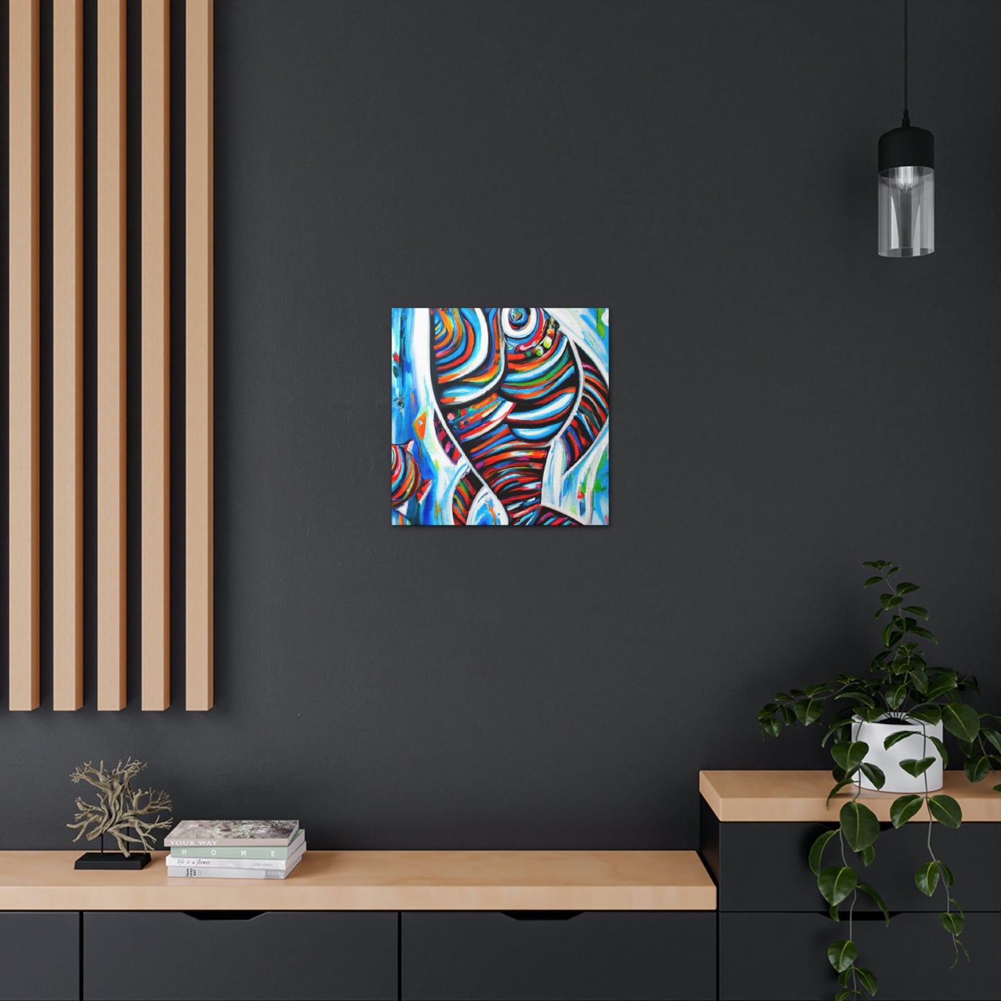 "Fish in Swirling Colors" - Canvas