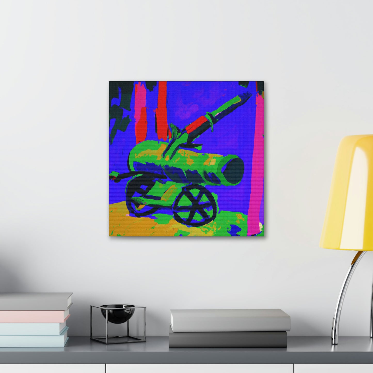 Guns on Fauve Canvas - Canvas