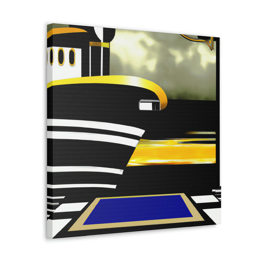 "Sunlit River Cruise" - Canvas