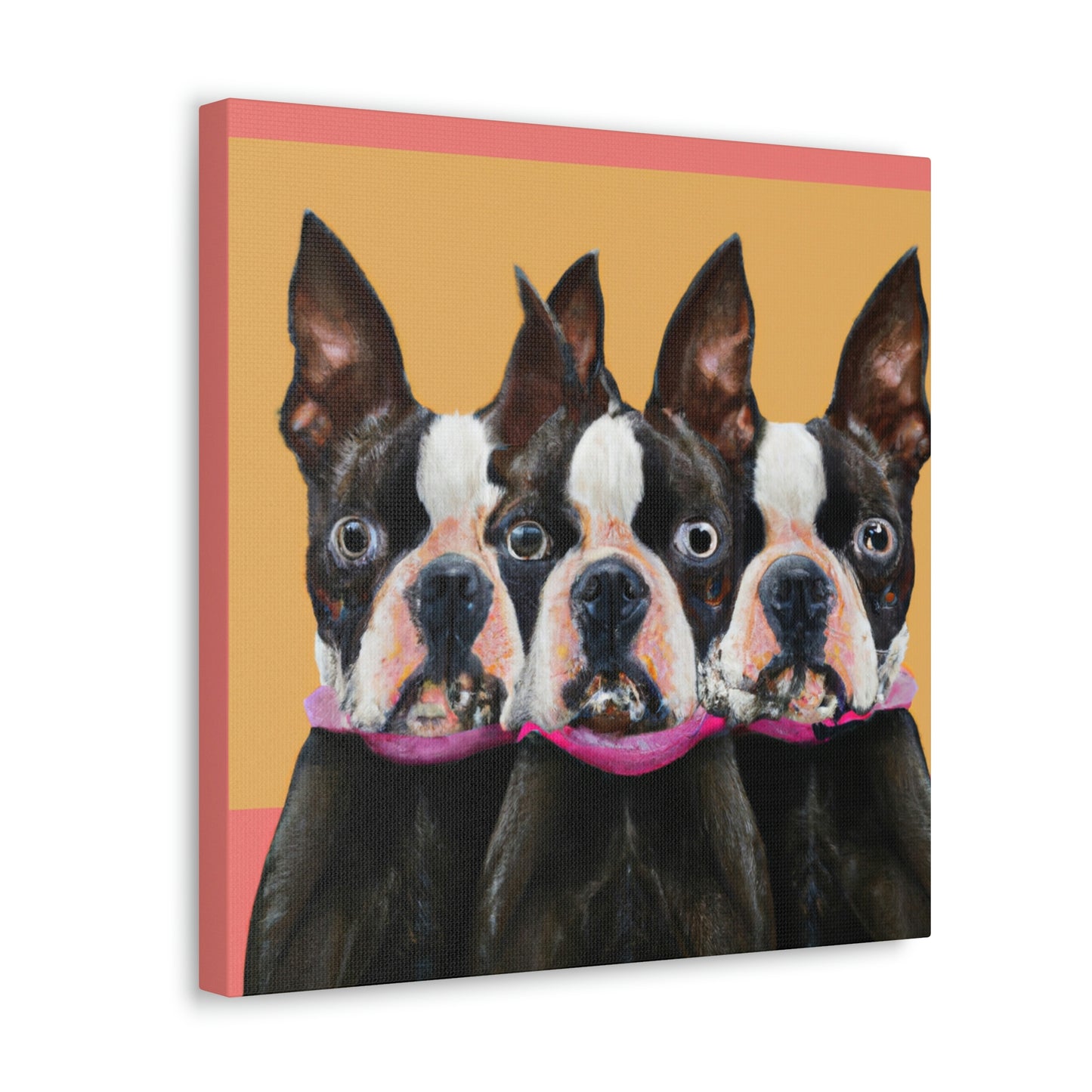 "Boston Terrier Minimalism" - Canvas