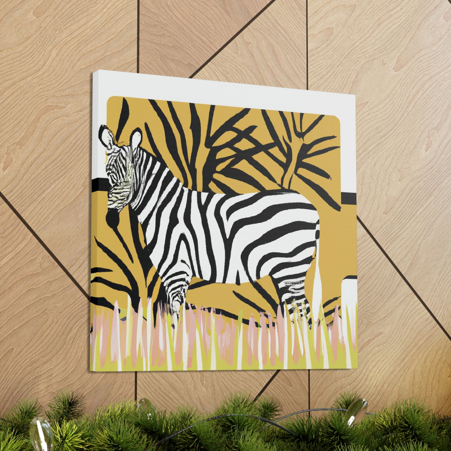 "Gilded Zebra Splendor" - Canvas