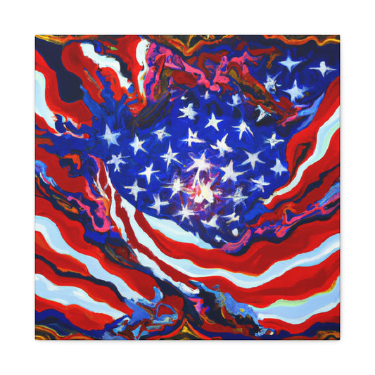 "The American Flag Rising" - Canvas