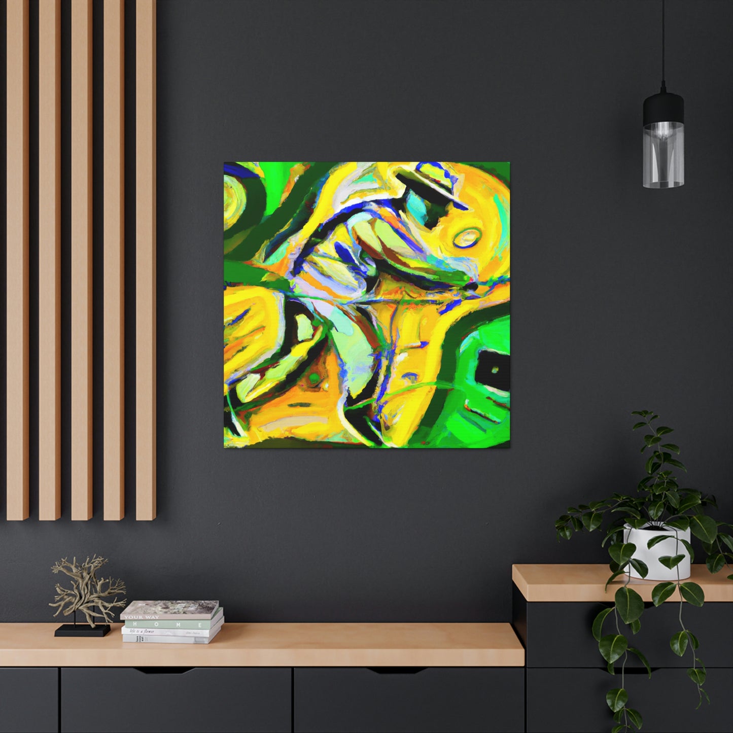 Fisherman in Flight. - Canvas