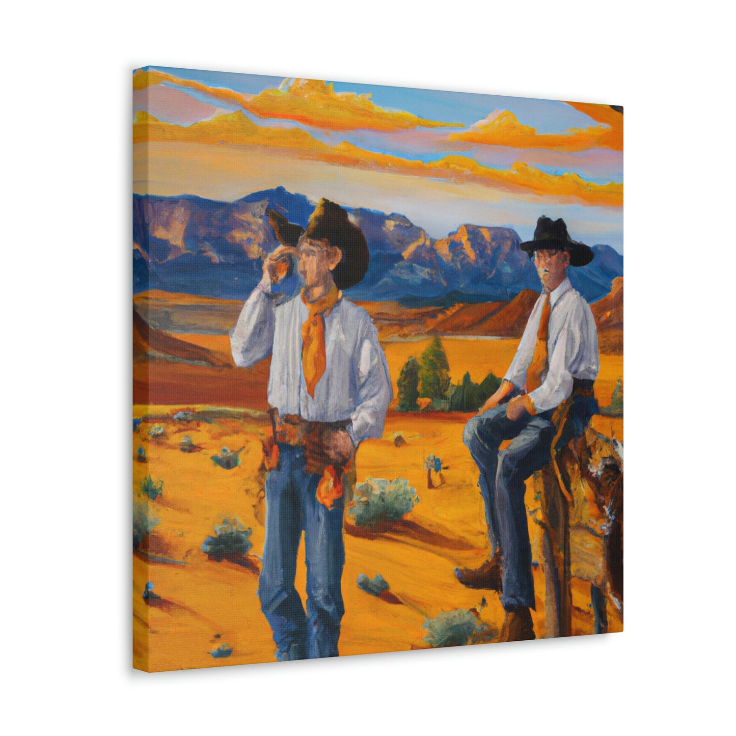 "Gilded Western Vista" - Canvas