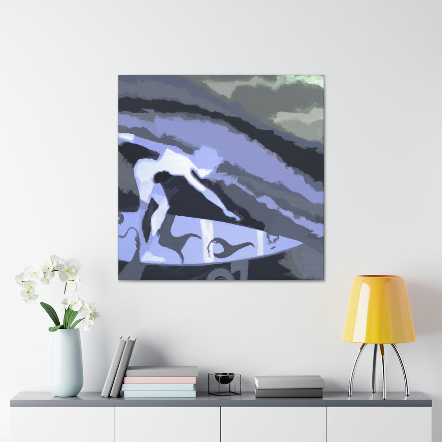 Surfing the Sea Swell - Canvas