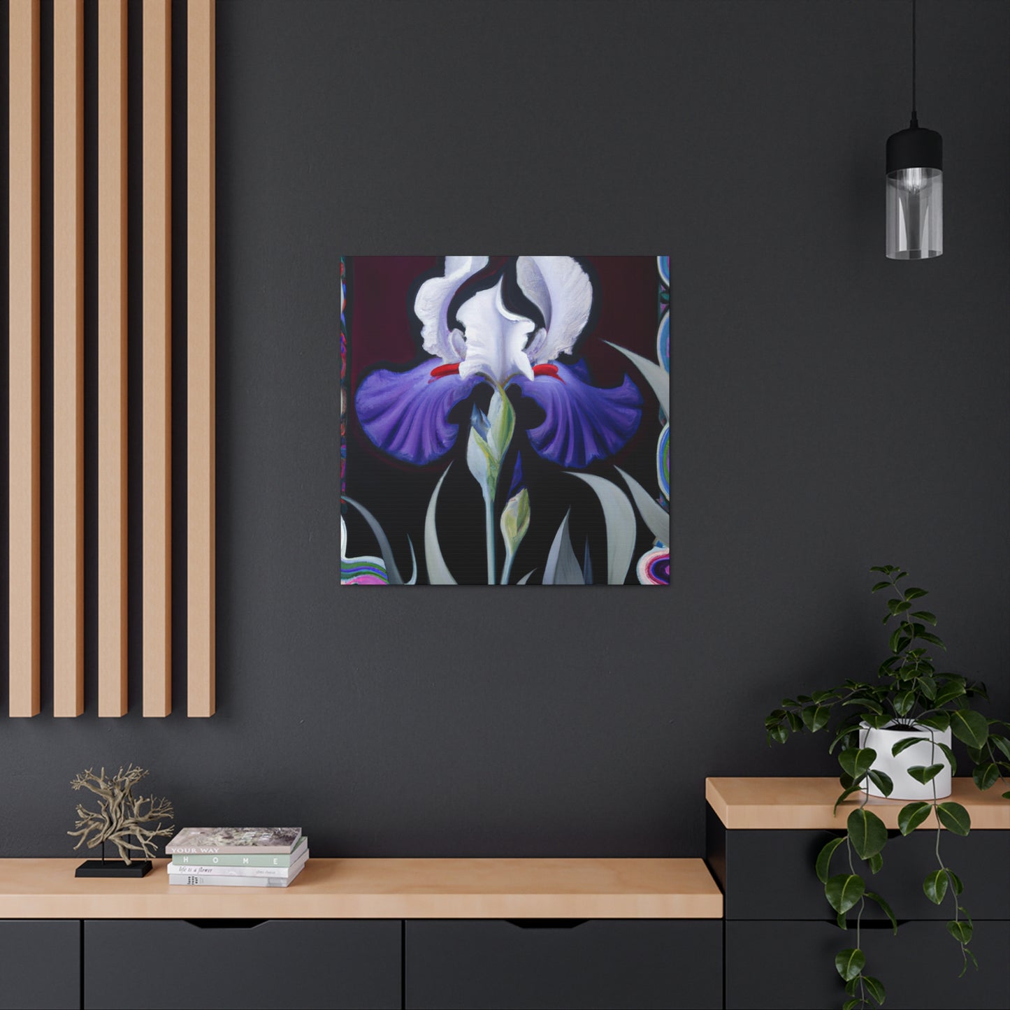 Dancing Iridescent Iris - Canvas