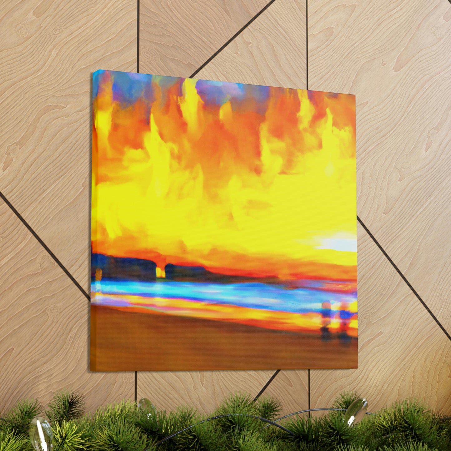 A Framed Glowing Sunset - Canvas