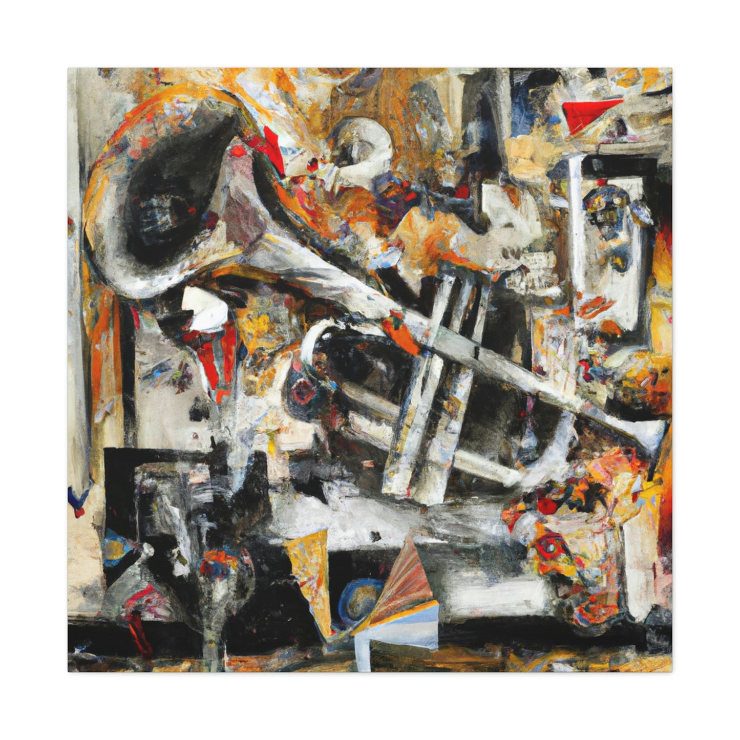 Trombone in Abstraction - Canvas