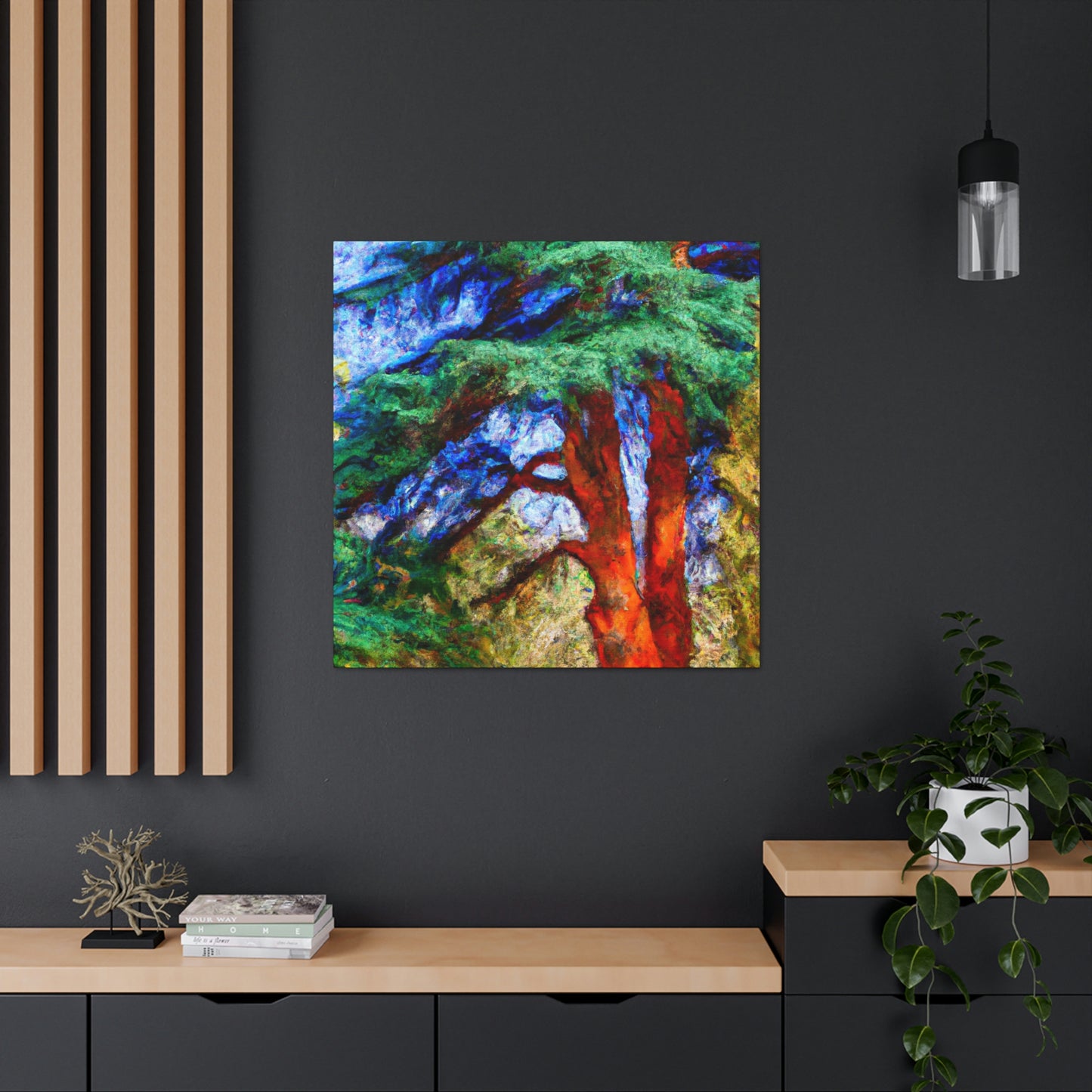 Cedar Tree Fauvism - Canvas