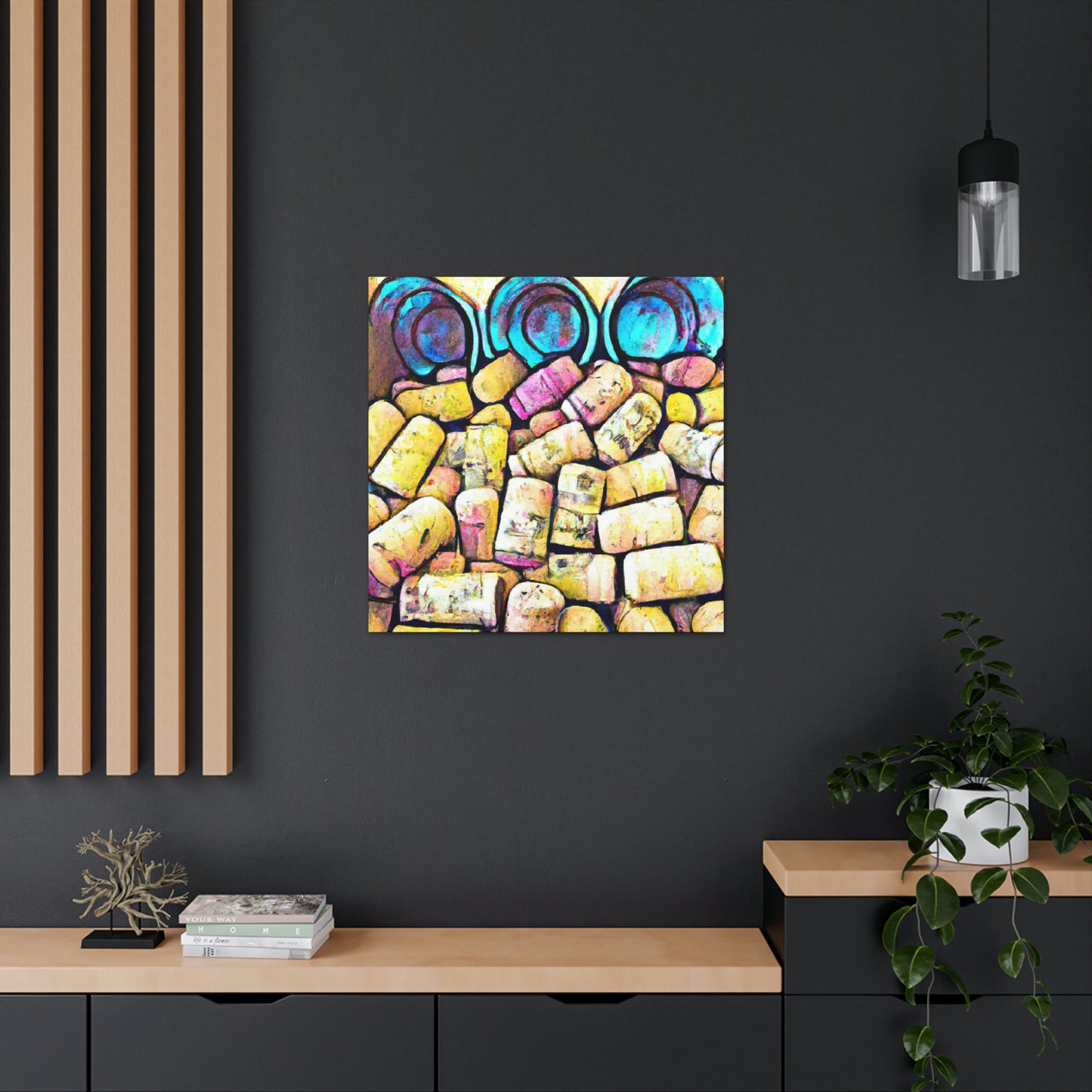 "Corks in a Bottle" - Canvas