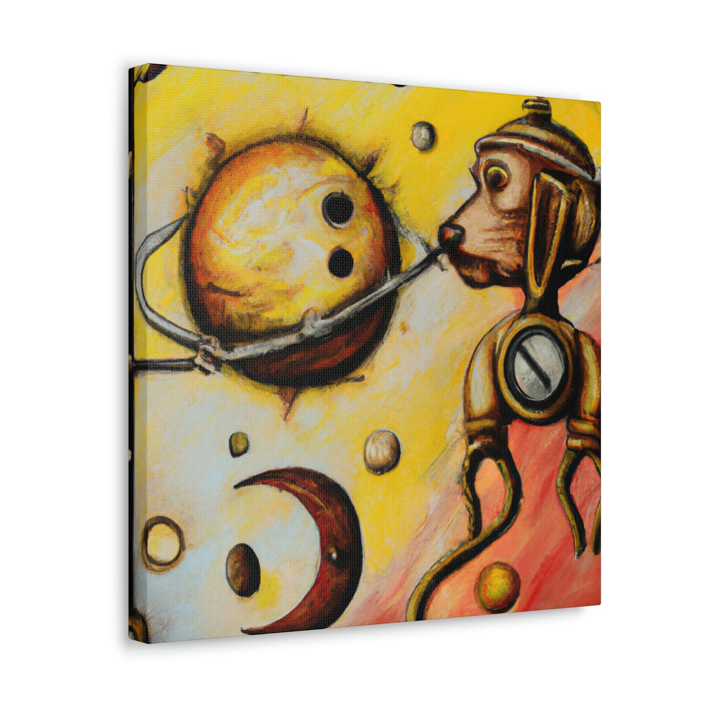 "Pluto in Steampunk Age" - Canvas