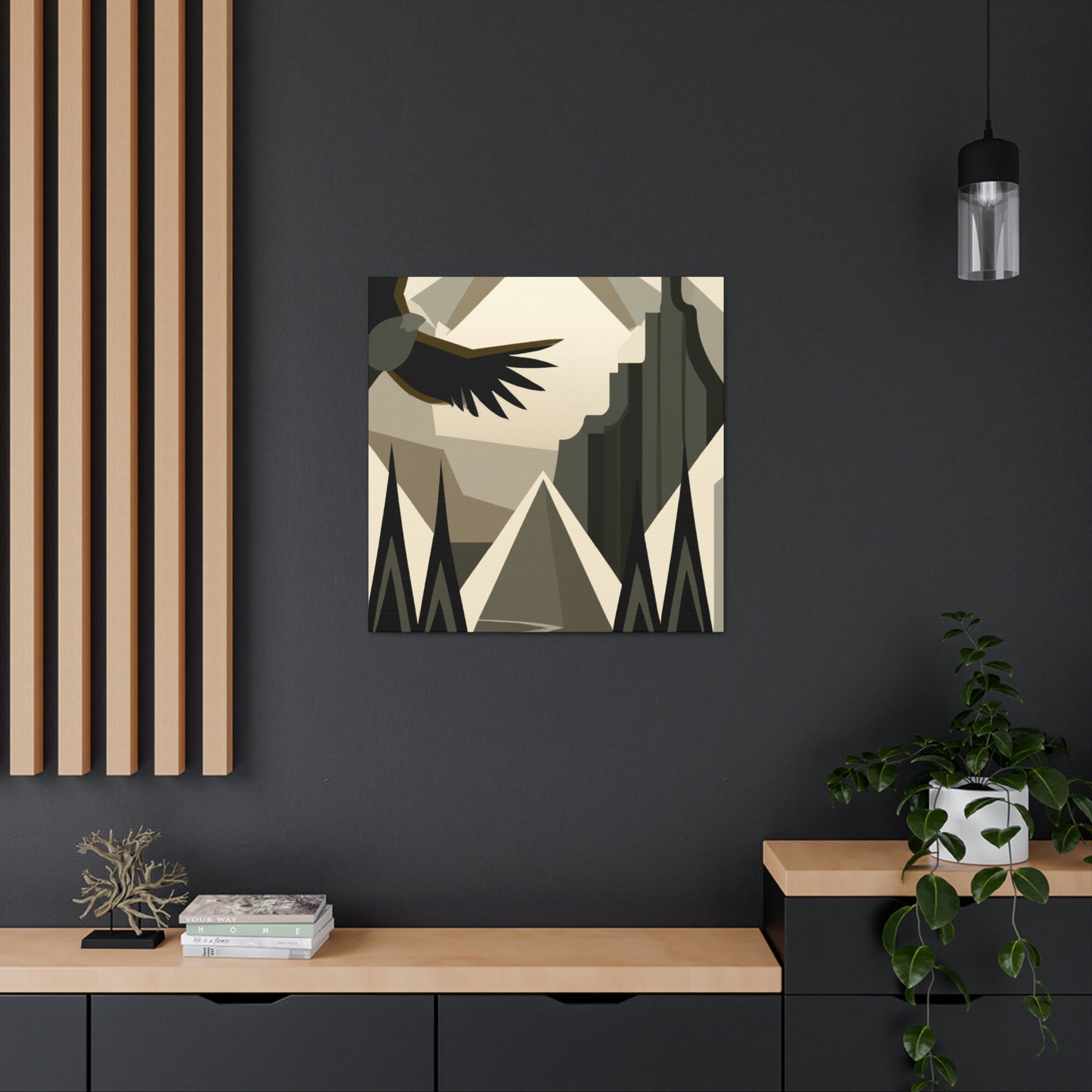 "Condor's Midnight Embrace" - Canvas