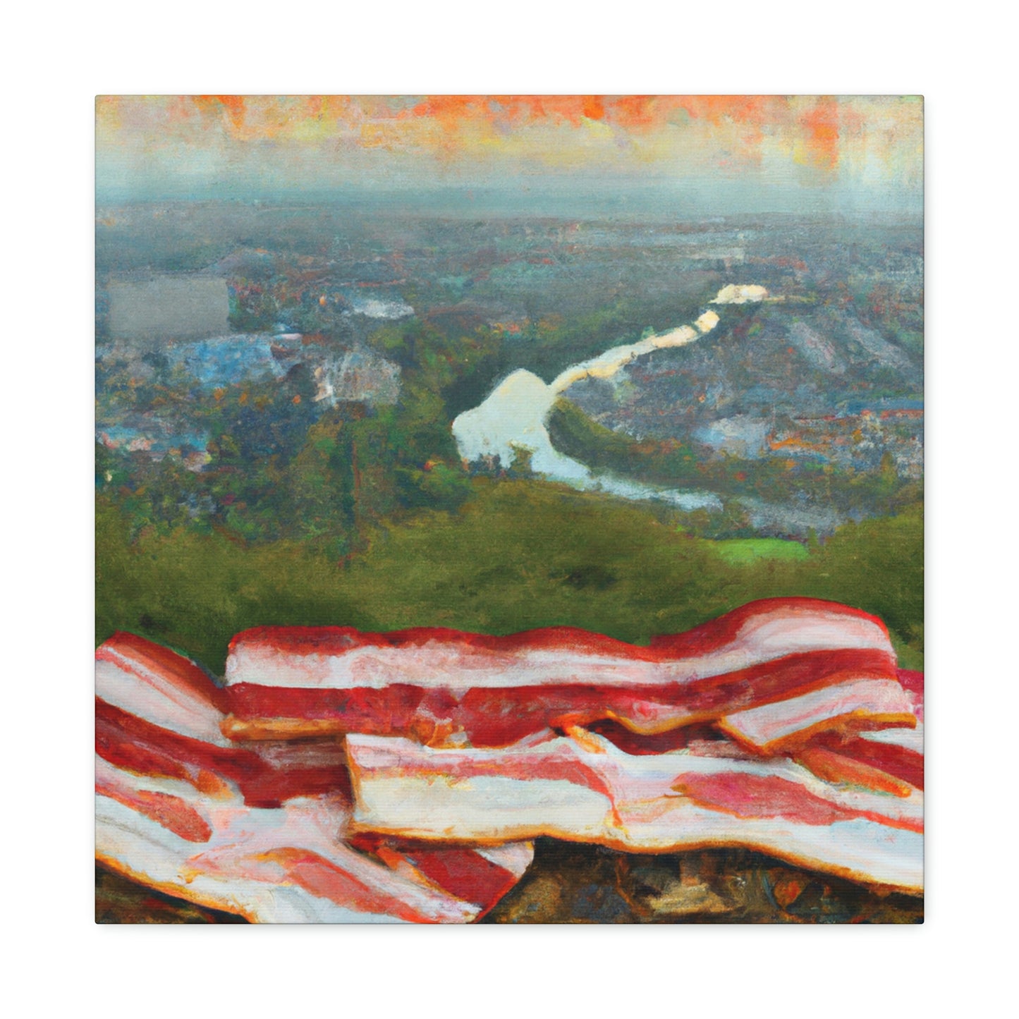 "Bacon Under Moonlight" - Canvas