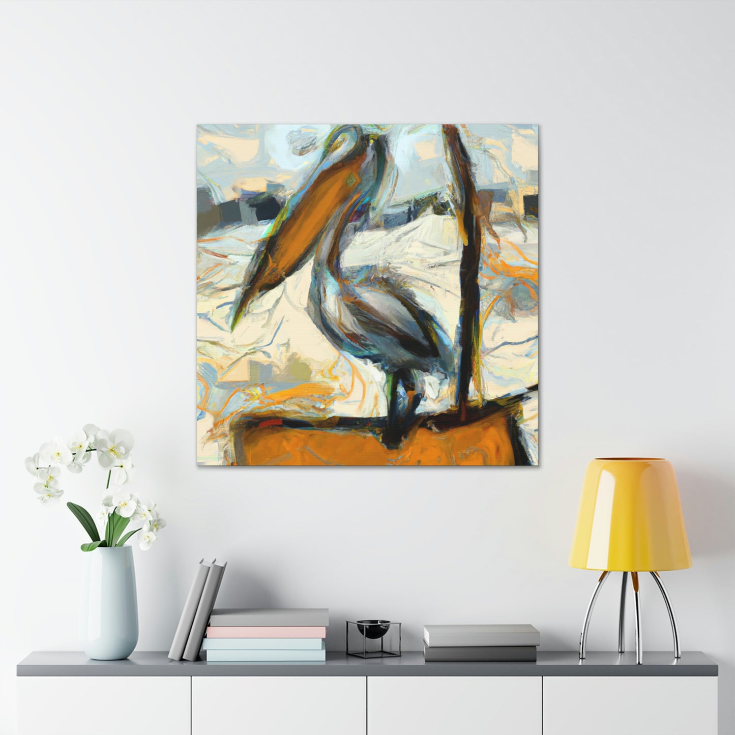 Pelican's Deep Emotion - Canvas