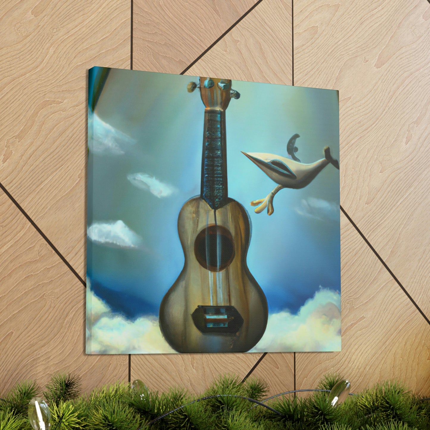 Ukelele Under Moonlight - Canvas