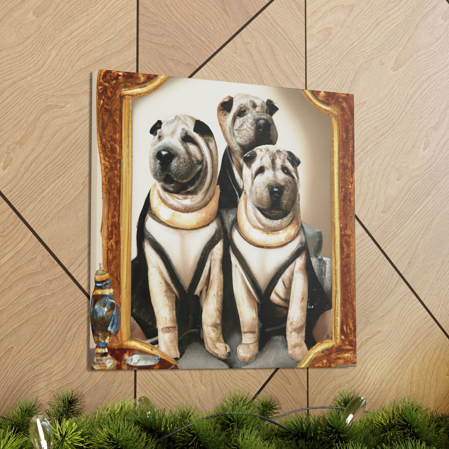 "Shar Pei's Golden Shine" - Canvas