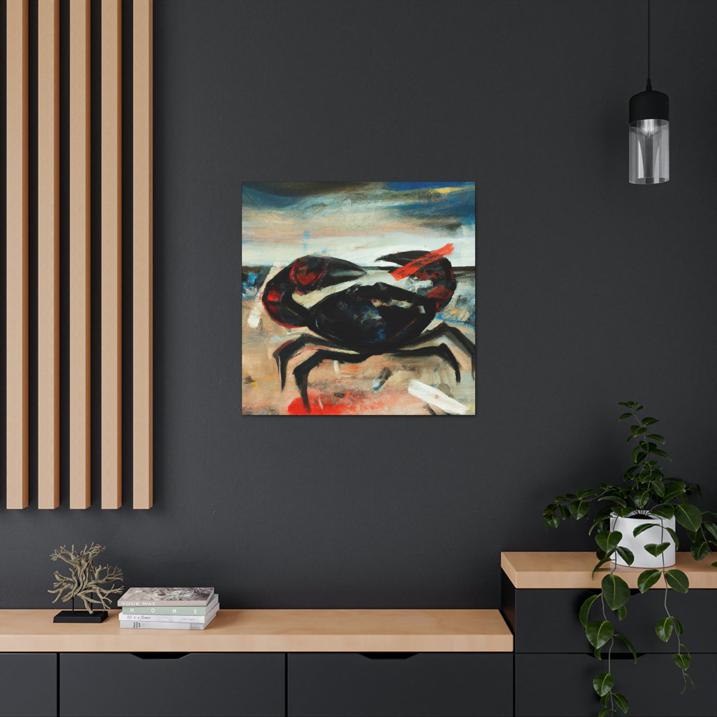 Crab on Abstract Canvas - Canvas