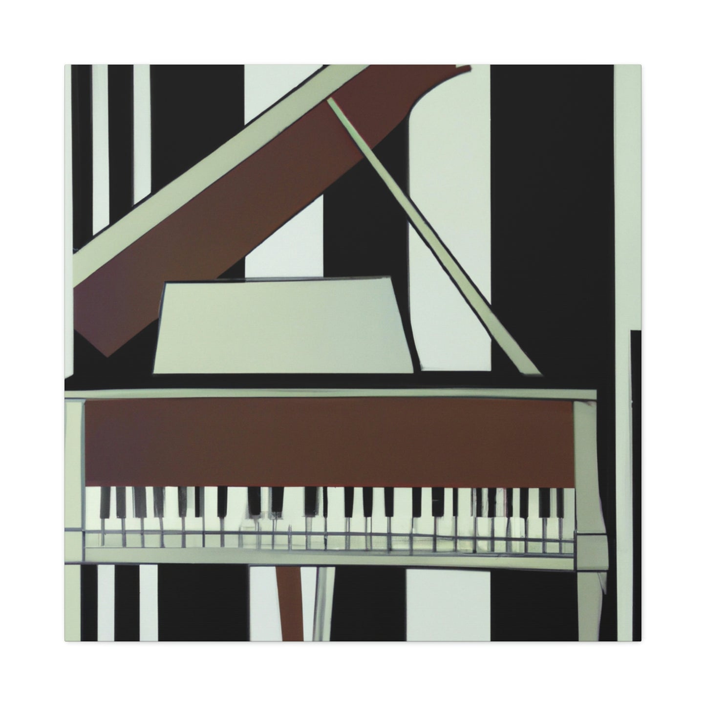 "Piano's Artful Cadence" - Canvas