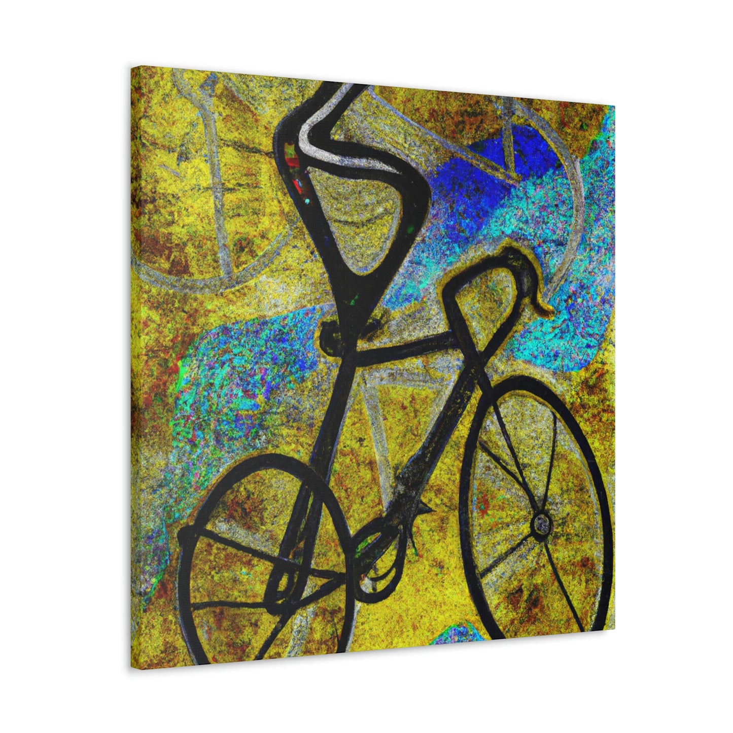 "Biking The Open Road" - Canvas