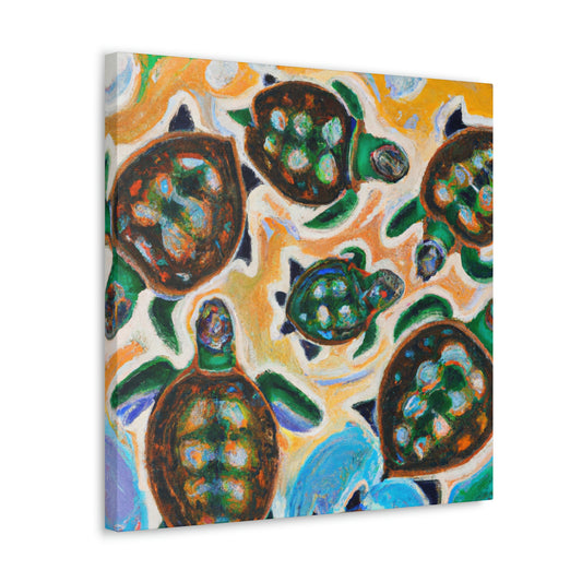 "Sea Turtles At Sunrise" - Canvas