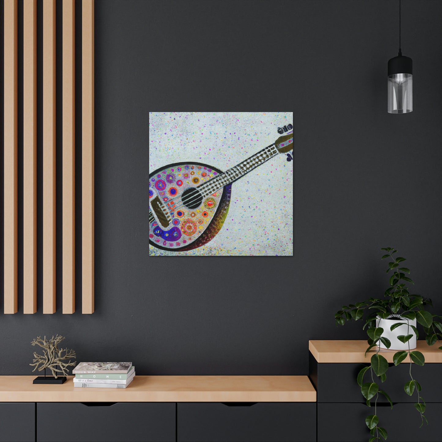 Mandolin in Pointillism - Canvas