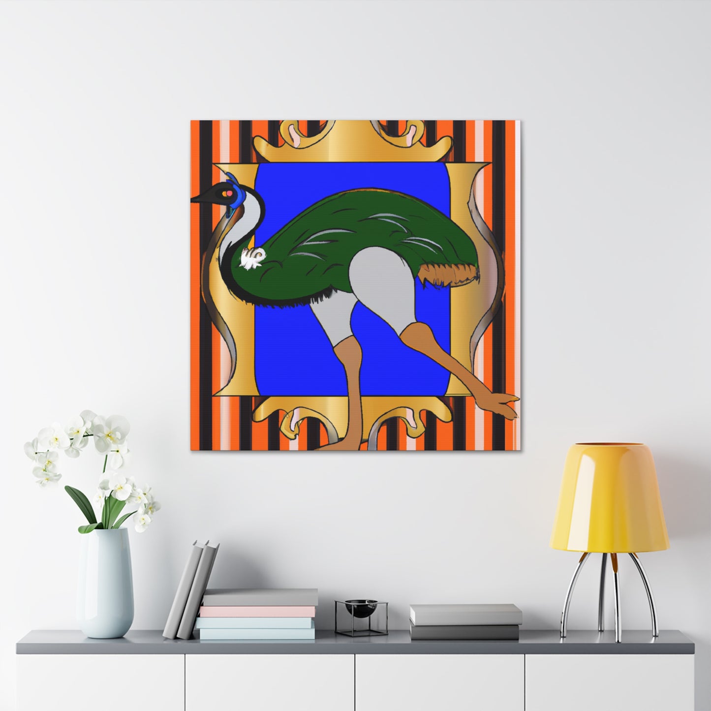 "Emu Grandeur in Deco" - Canvas