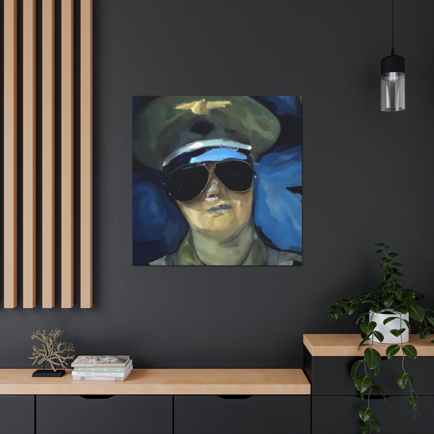 Navy Pilot Expressionism - Canvas