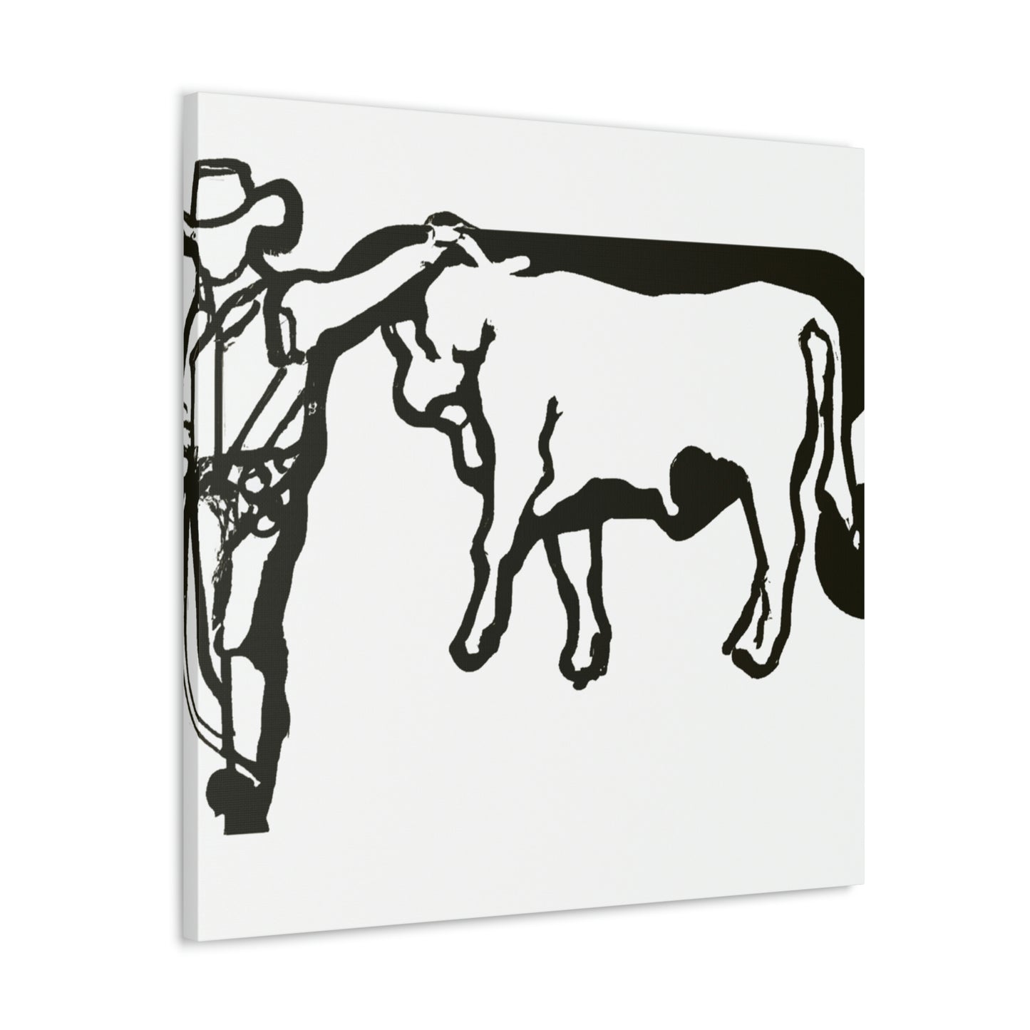 Branding Cattle Abstract - Canvas