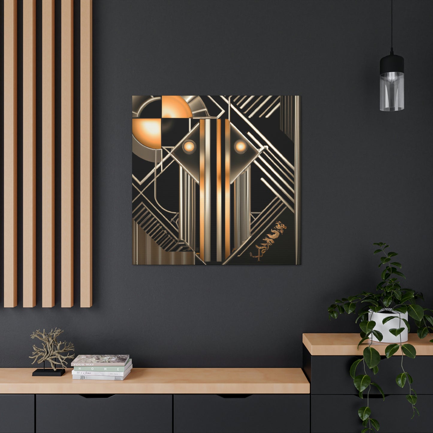 "Geometric Glittering Glimpse" - Canvas