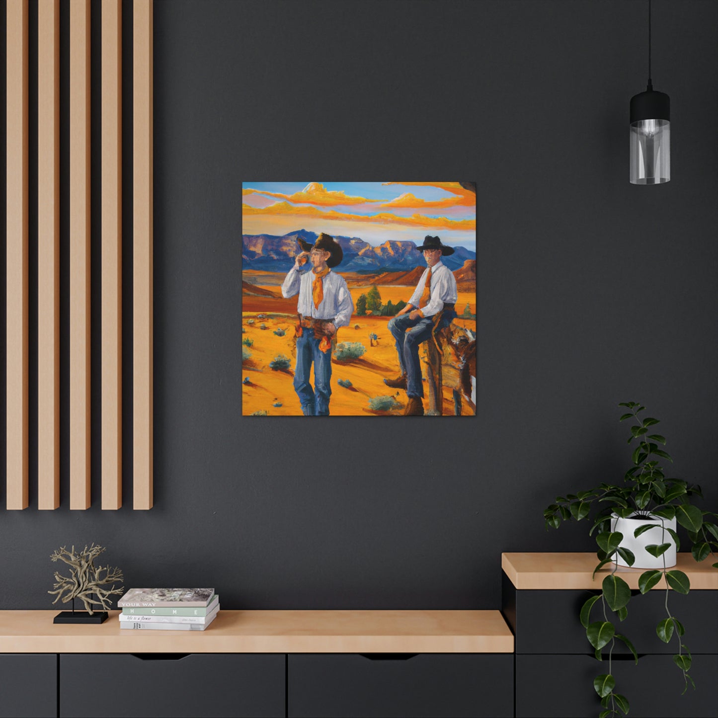 "Gilded Western Vista" - Canvas