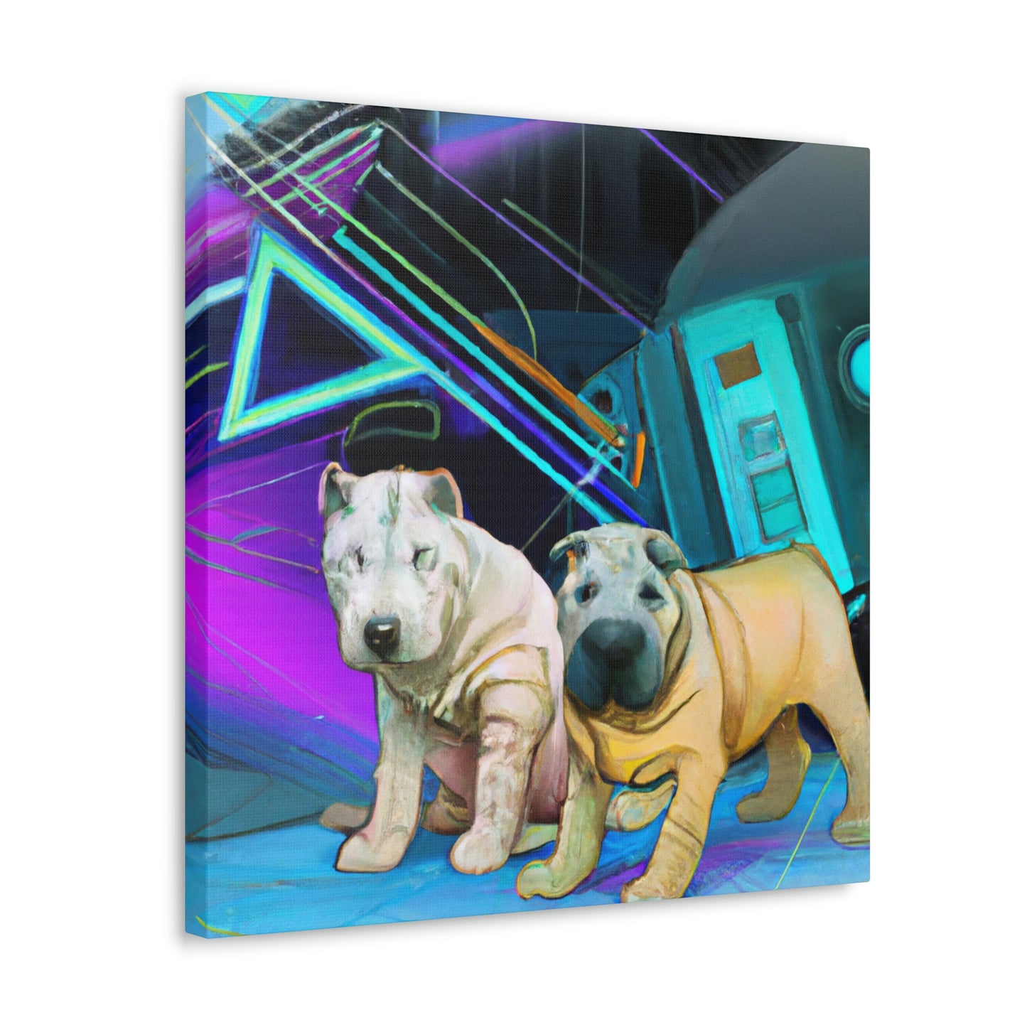 "Shar Pei in Deco" - Canvas