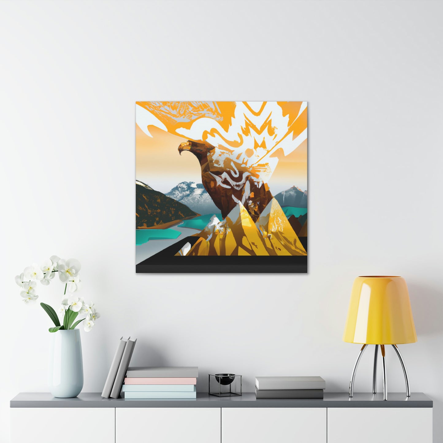 Golden Eagle Soaring High - Canvas