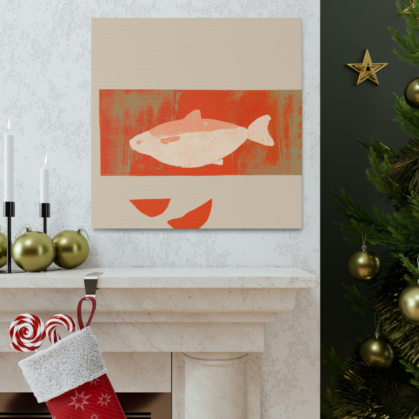 "Salmon in Simplicity" - Canvas