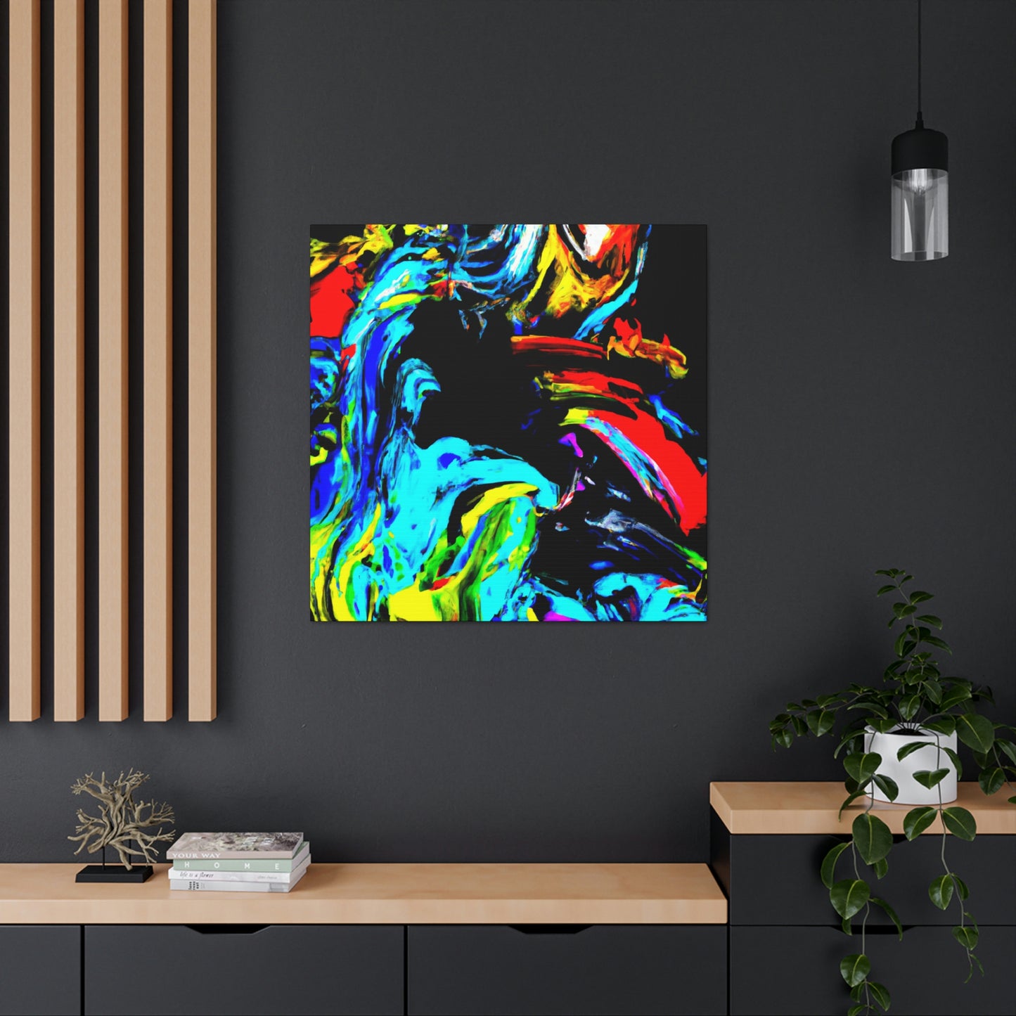 "Vibrant Brushstrokes Dance" - Canvas