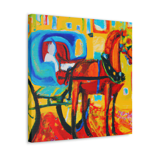 "Horse Drawn Carriage Ride" - Canvas