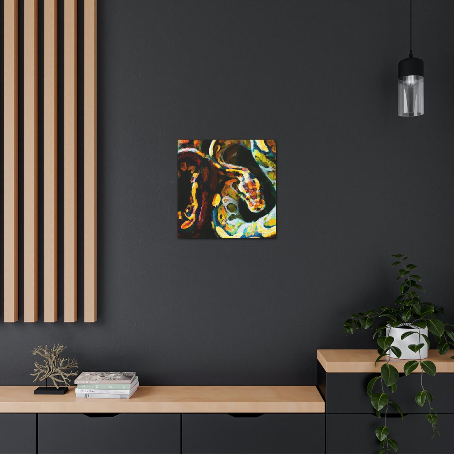 "Ball Python Reflection 1940" - Canvas