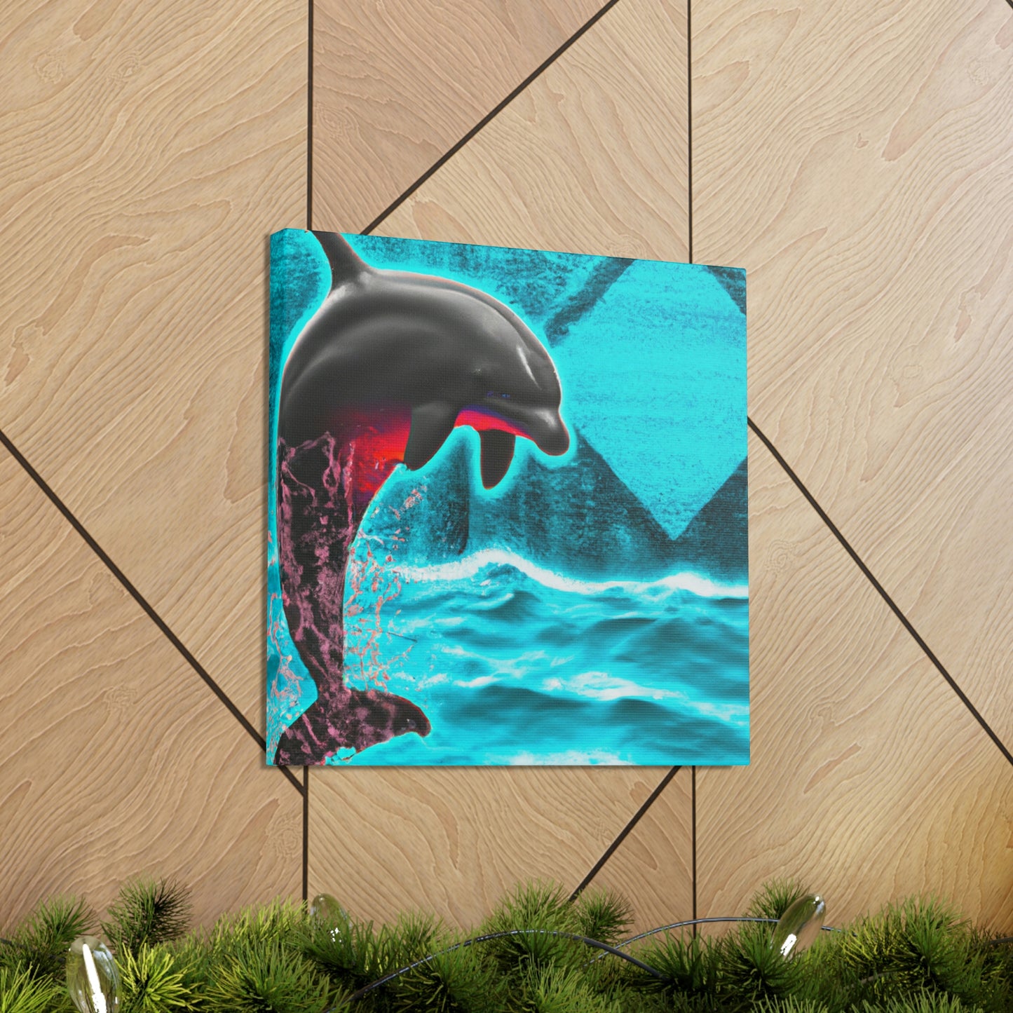 Dancing Dolphin Splash - Canvas