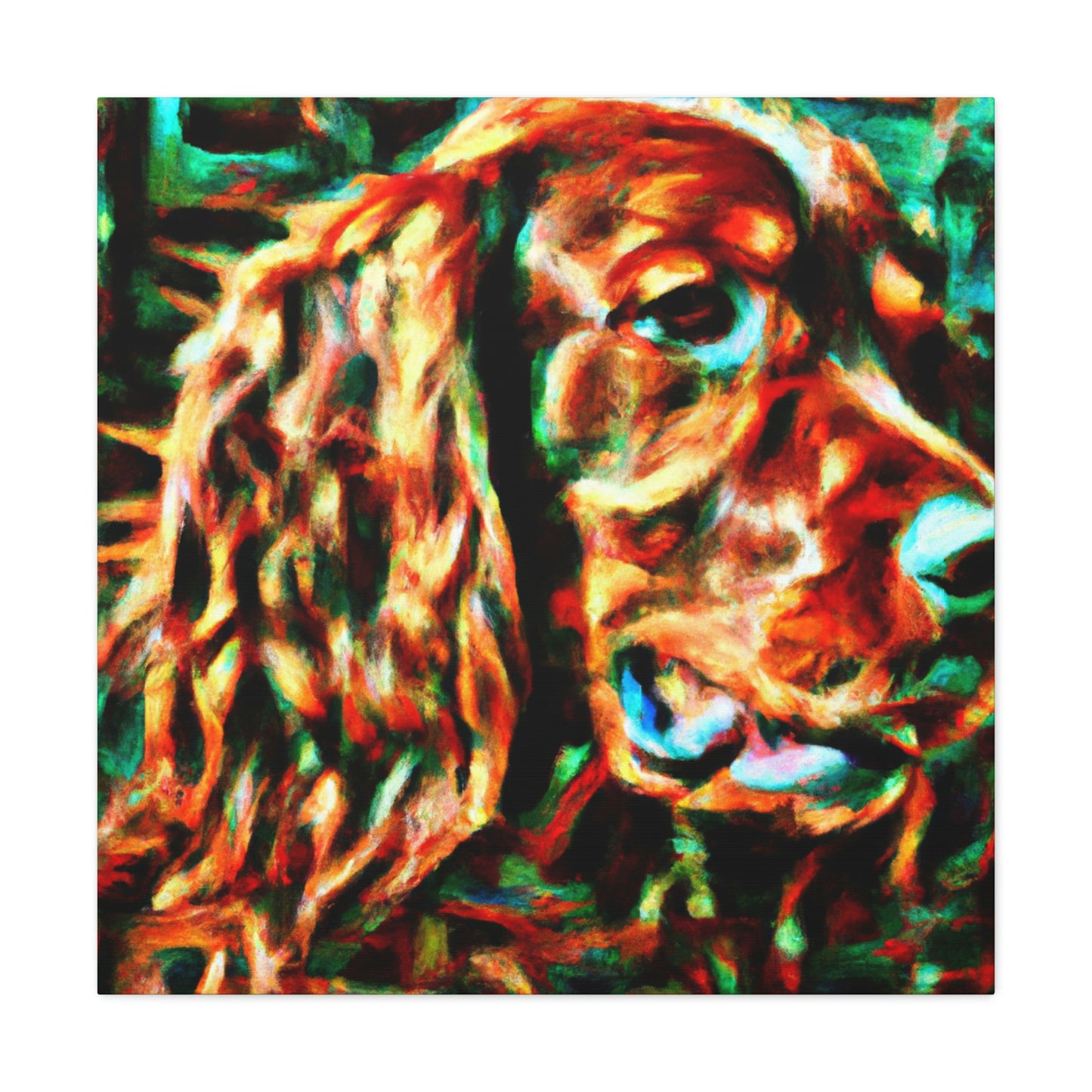 "Irish Setter Reflection" - Canvas