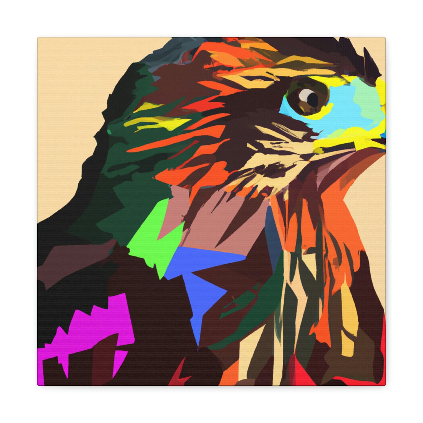 Hawk in Pop Art - Canvas