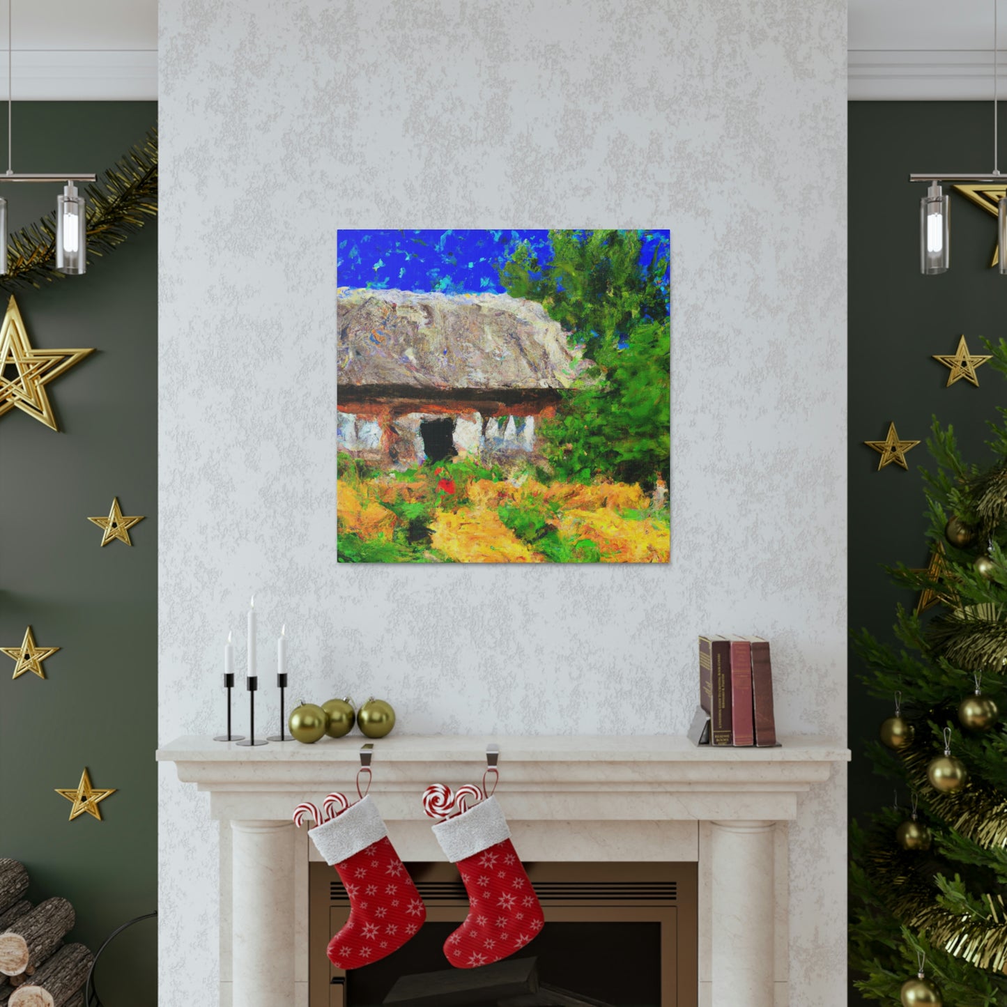 "Farmhouse at Dusk" - Canvas