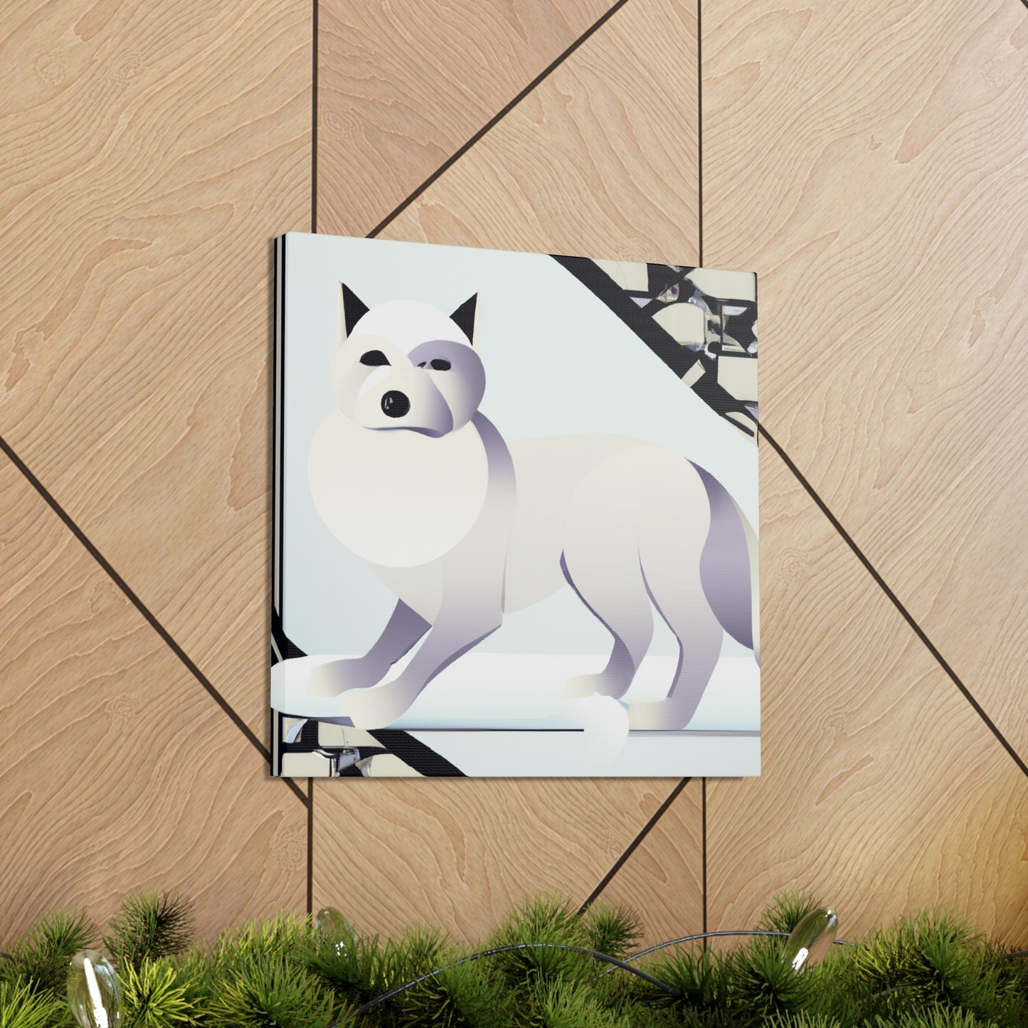 Frosty Art Deco Fox - Canvas