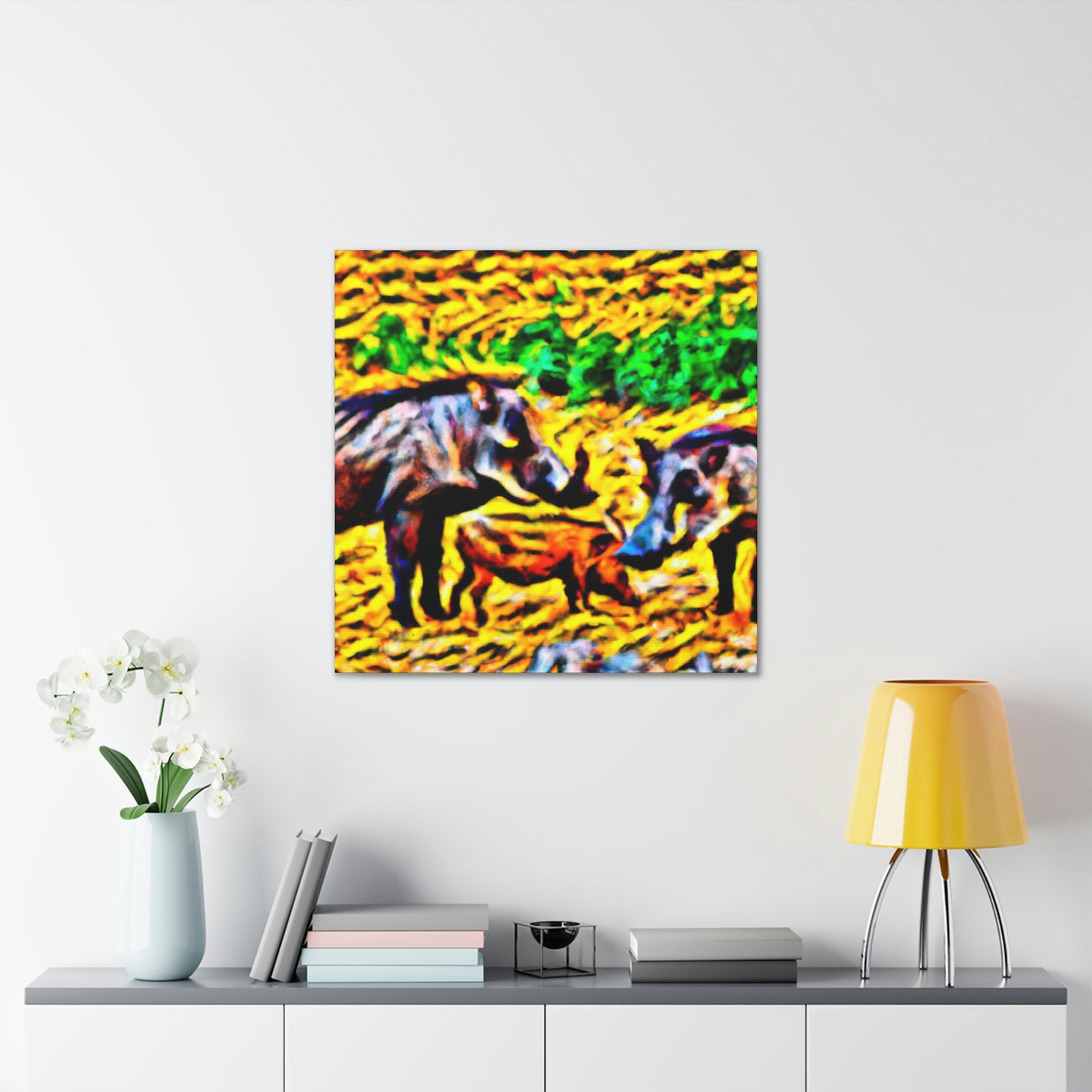 "Warthog War Dance" - Canvas