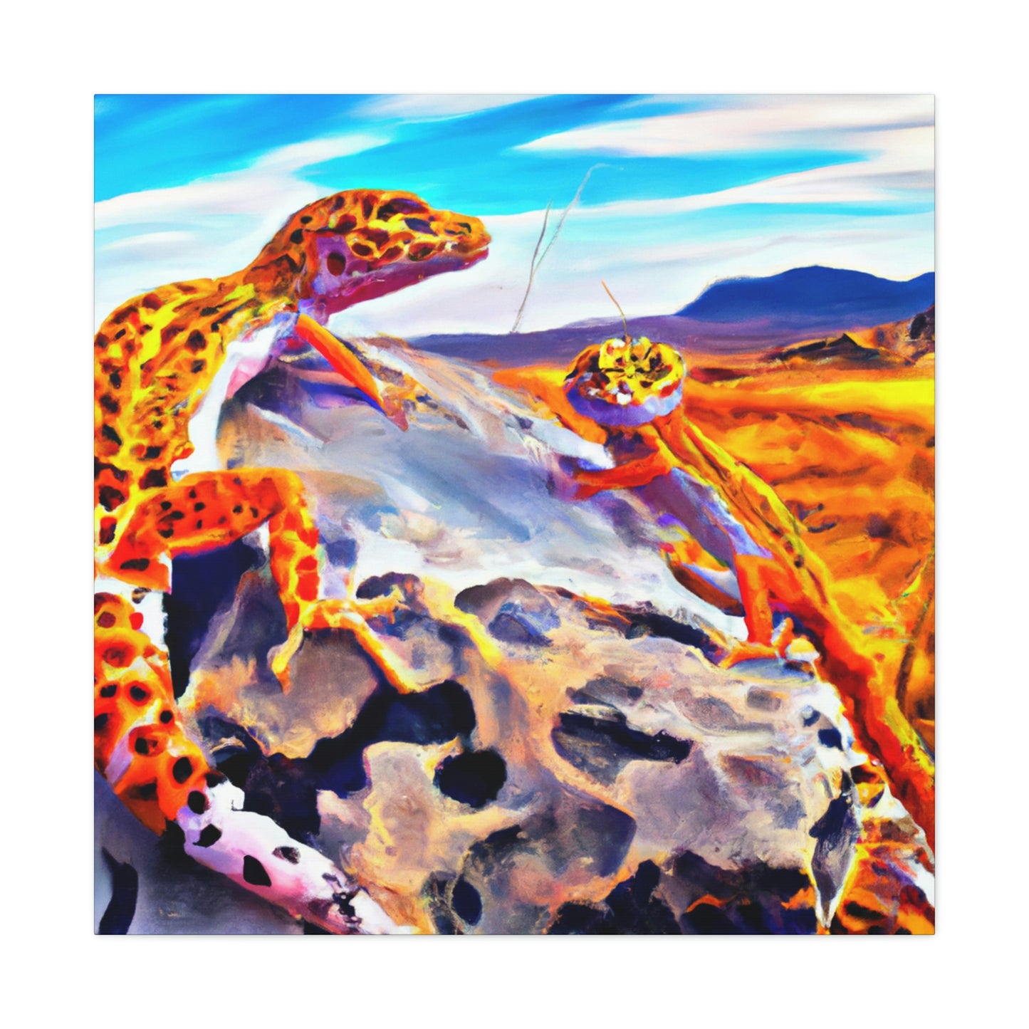 Leopard Gecko Expressionism - Canvas