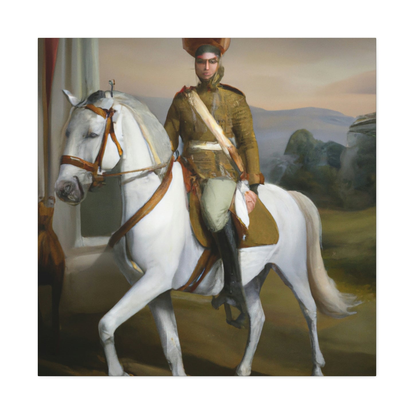 Galloping Cavalryman. - Canvas