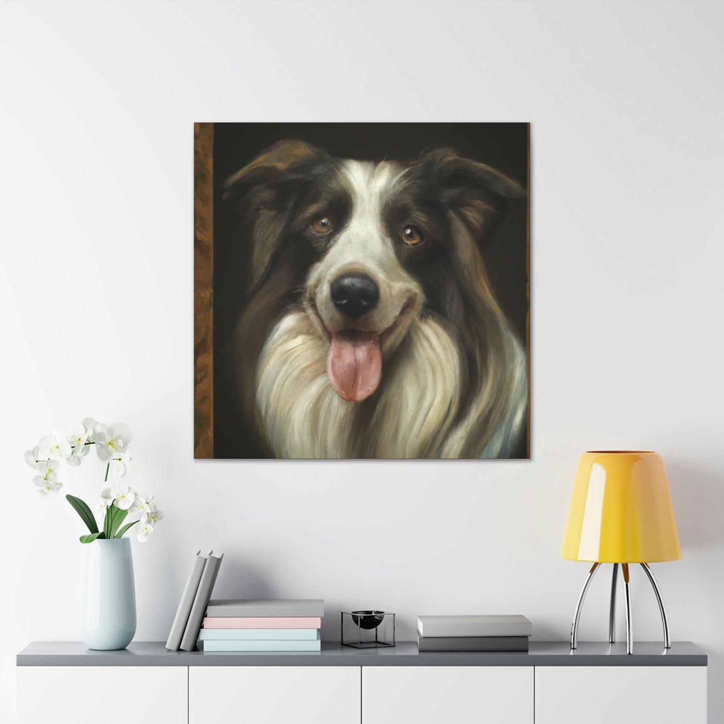 "Collie at Dusk Grandeur" - Canvas