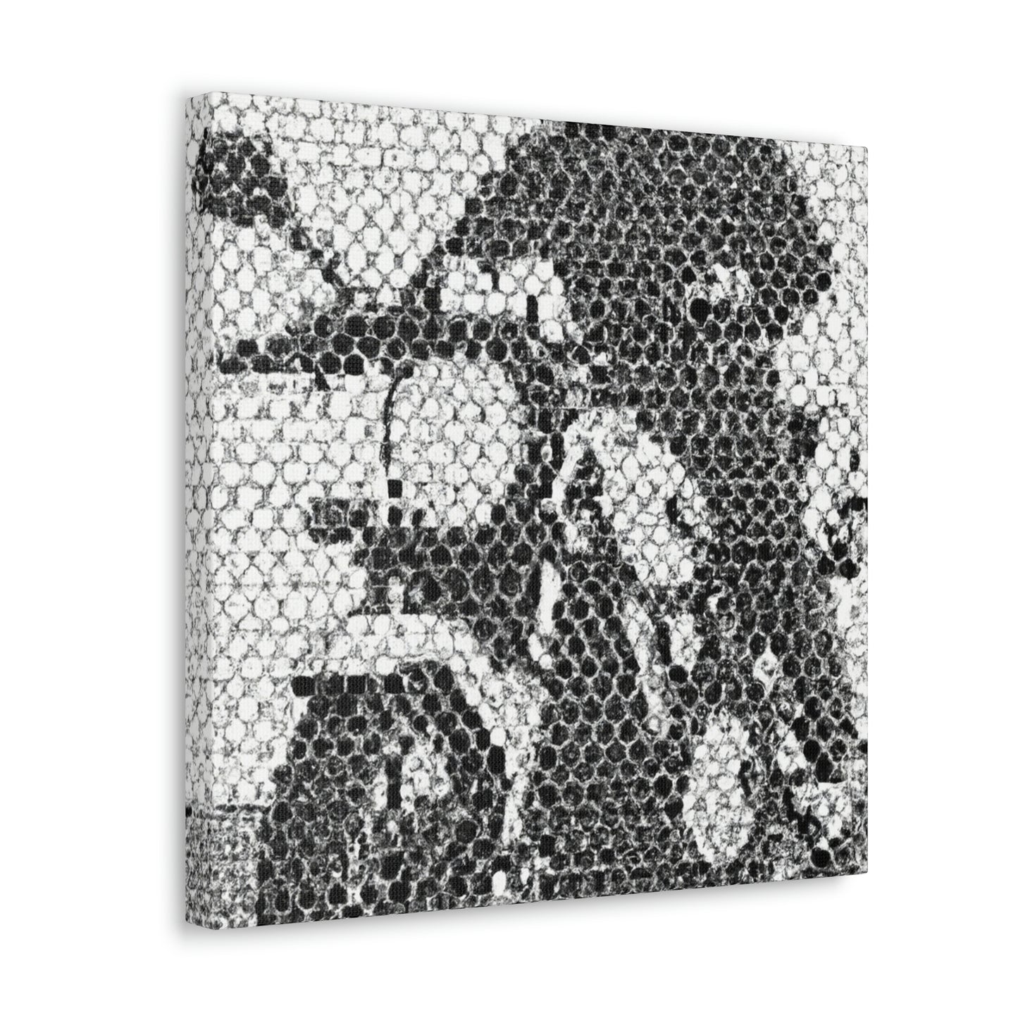 Motorcycles in Pointillism - Canvas