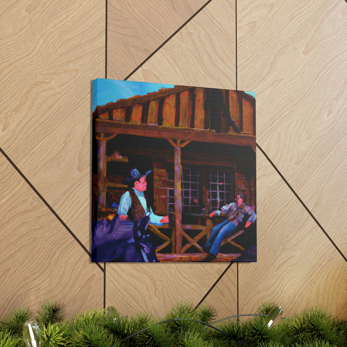 "Saloon Life Scene" - Canvas