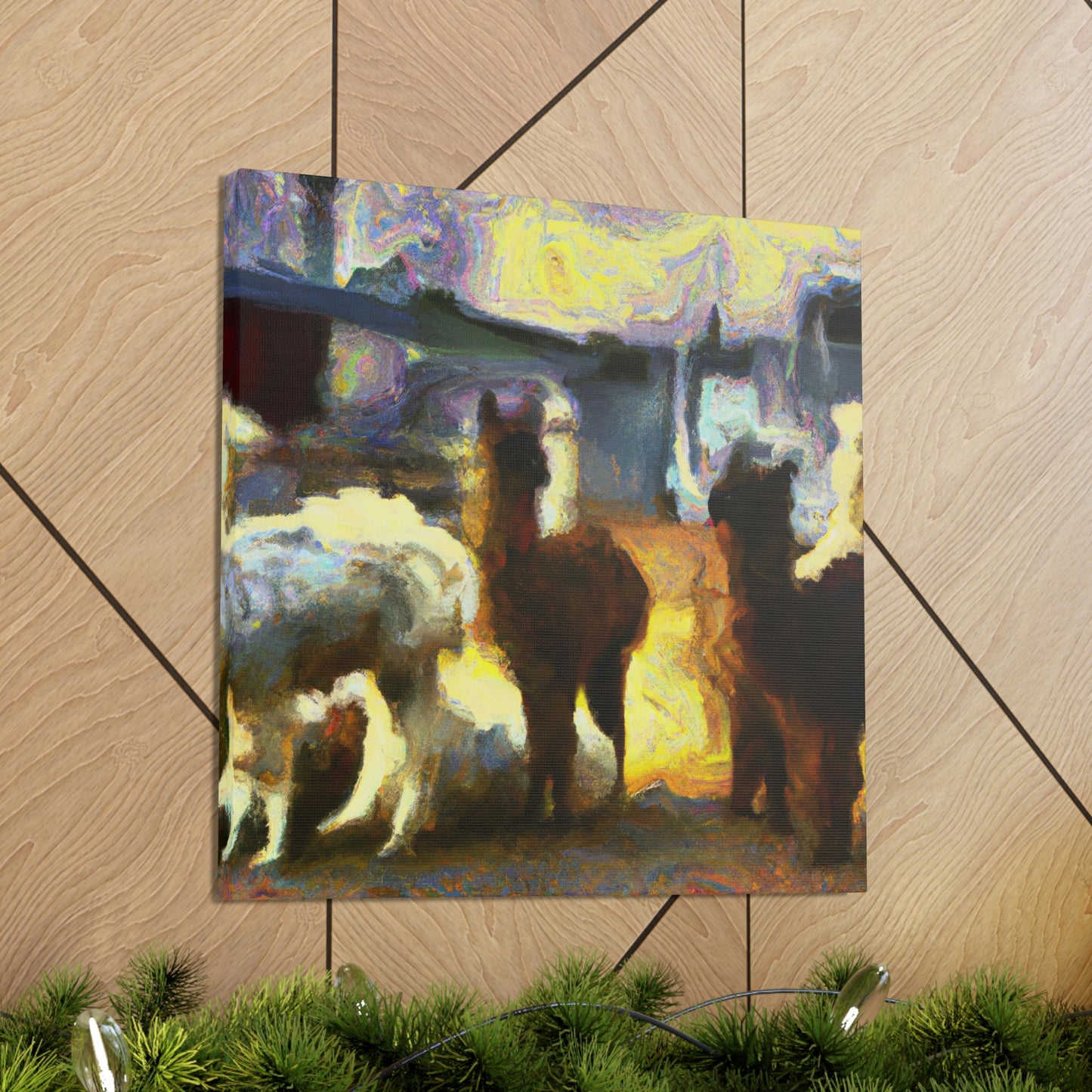 Alpaca Abstract Expressionism - Canvas